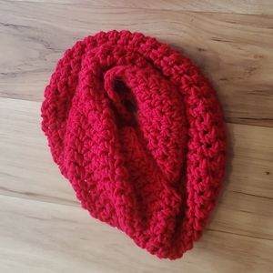 Hand crocheted infinity scarf